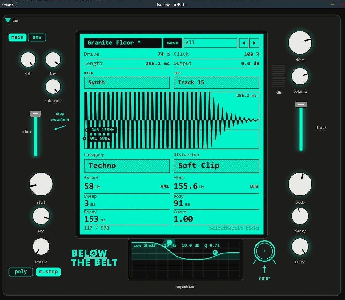 Below The Belt plugin interface